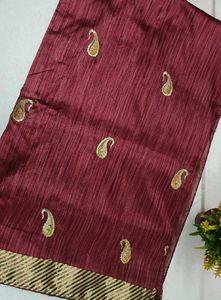 Maroon Paisley Design Saree