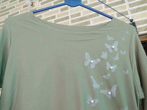 Butterfly Accent Tie-Sleeve Top