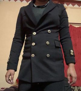 Chic Black Double-Breasted Coat