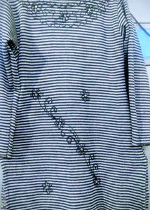 Striped Embellished knit kurta