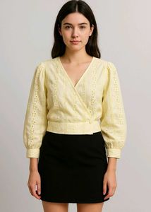 Eyelet Wrap Top