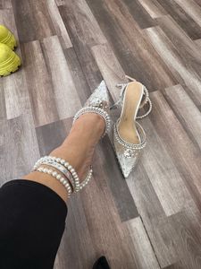 Elegant Pearl Embellished Heels