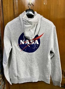 H&amp;M NASA LIGHT GREY RELAXED FIT HOODIE