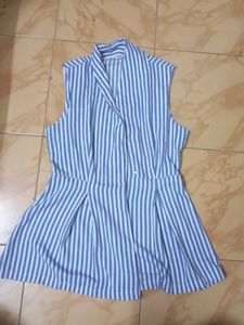 Stripped Crepe Top