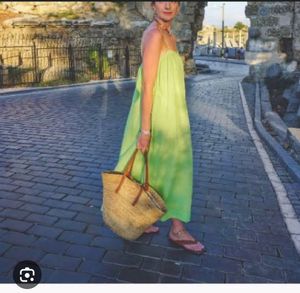 H&M Green Linen Blend Dress