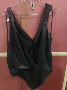 Black Sleeveless Bodysuit