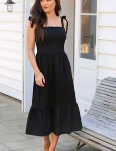 Black Maxi Ruffle Dress