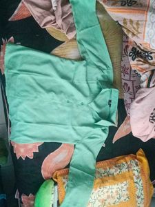 Green button-down blouse