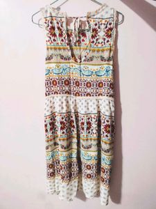 Boho Print Sleeveless Dress