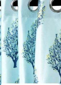 Cortina Turquoise Printed Curtains