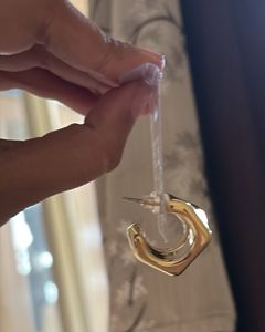 Gold Rectangle Earrings