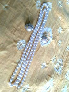 Pearl Necklace &amp; Earring Set