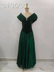 Emerald Green Velvet Dress