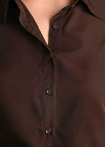 Brown Button-Down Shirt