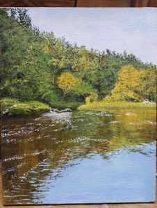 Nature's Calm Golden Reflection