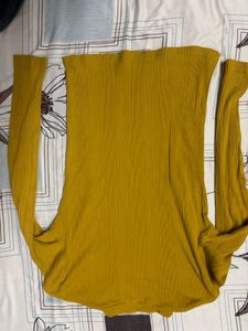 Mustard Ribbed Top