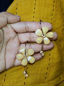 Floral Hoop Earrings