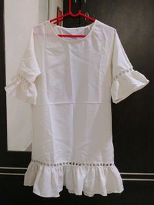 Modest White Dress