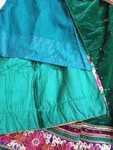 💥🆕️ Semi-Stitched Velvet Lehenga