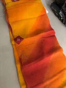 Ombre Orange &amp; Red Sari