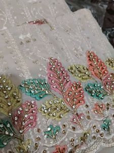 peach colour  jarkan dress material