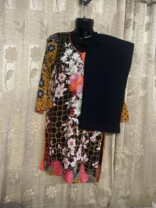 Floral Embroidered Kurti Pant
