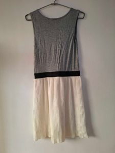 Gray &amp; White Casual Dress