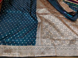 Banarsi Katan Silk Special Petrol Colour