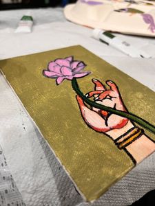 Hand &amp; Lotus Painting