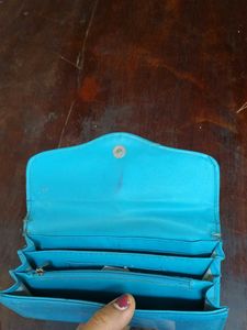 Blue Animal Print Wallet