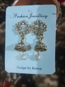 Pearl Jhumka Earrings