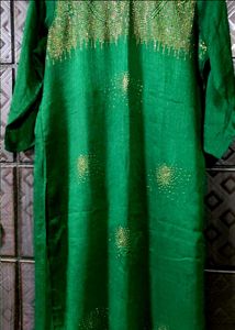 NEW UNUSED VICHITRA SILK Emerald Green Kurta