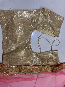 Peachy Lehenga Choli# Mirror Work🔥