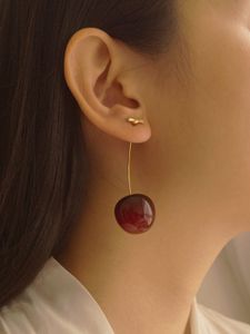 Trendy Cherry Drop Earrings