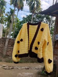 ‼️Price Drop ‼️Crochet 🧶 Cardigan With Hearts ❤️