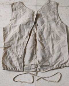 Front gap, dori tie top/ jacket like