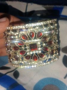 Red Jewel Cuff Bracelet