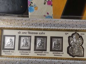999 Pure Silver Ashtvinayak Frame 24 Inches