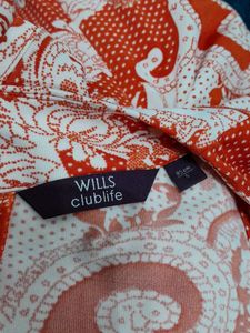 Orange Printed Dress For Women&#39;s