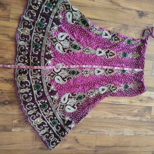 Gorgeous Pink &amp; Gold Lehenga