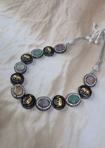 Elephant Motif Necklace &amp; Earring Set