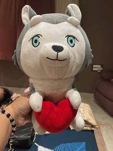 Cute Husky Plushie with Heart!