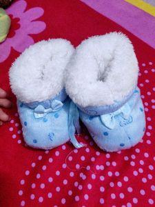 5 Baby Blue Booties - Infant Shoes