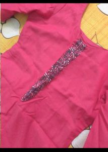 3 Piece Dark Pink shaded Kurta Set