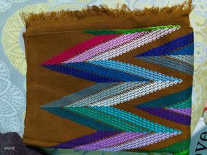 Brown Mizo Ethnic Skirt ( Thadsem - Lungi)