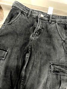 Gray Cargo Jeans