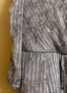 Latin Quarters Abstract Print Wrap Blouse