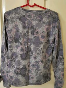 Floral Printed, Full Sleeved Casual Top