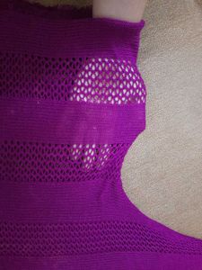 Knitted Top Girl Women Stretchable Office College