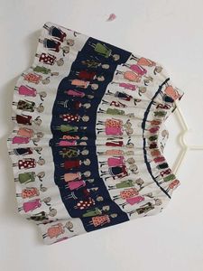 Doll Print Mini Skirt
